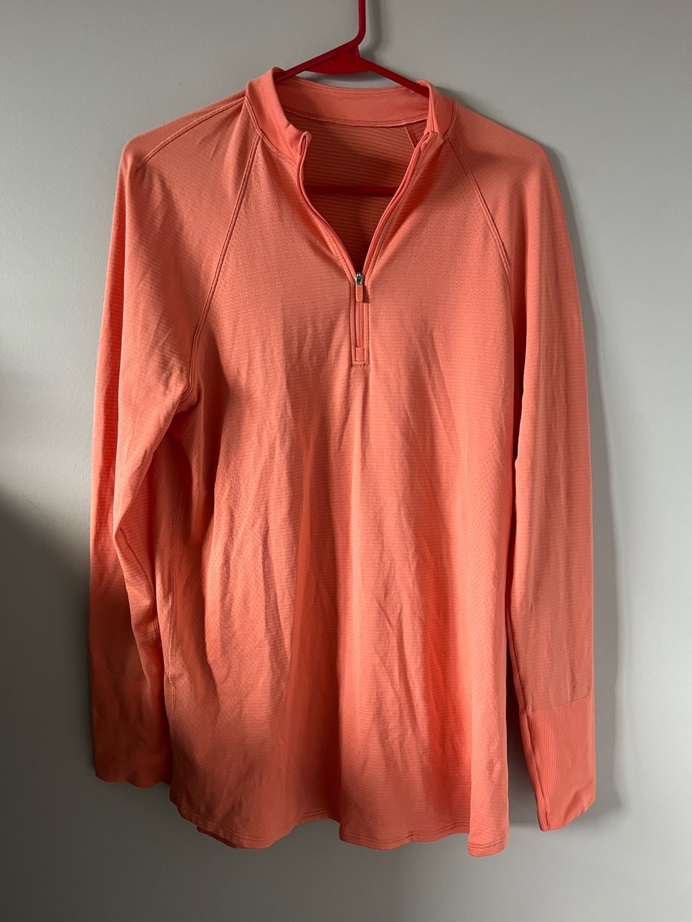 Swiftly Relaxed Long Sleeve Half-Zip size 12 in Coral Kiss
